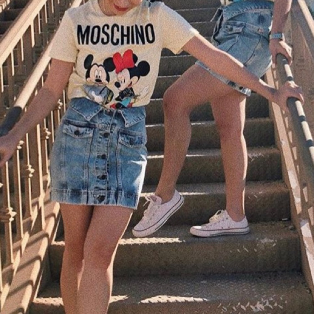 H&M Moschino denim skirt size 6